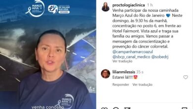 Caminhada do Março Azul contra o Câncer, na Orla de Copacabana